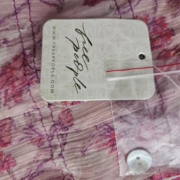 Free people pink floral Women's See Ot through maxi Dress xs NWT - Picture 11 of 14